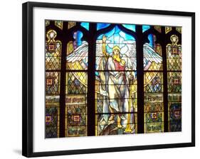 Angel of the Resurrection Stained Glass Window-Louis Comfort Tiffany-Framed Photographic Print