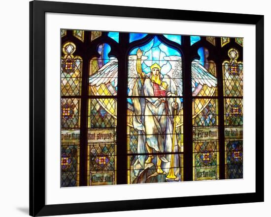 Angel of the Resurrection Stained Glass Window-Louis Comfort Tiffany-Framed Photographic Print