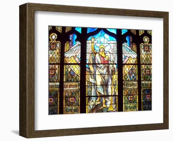 Angel of the Resurrection Stained Glass Window-Louis Comfort Tiffany-Framed Photographic Print