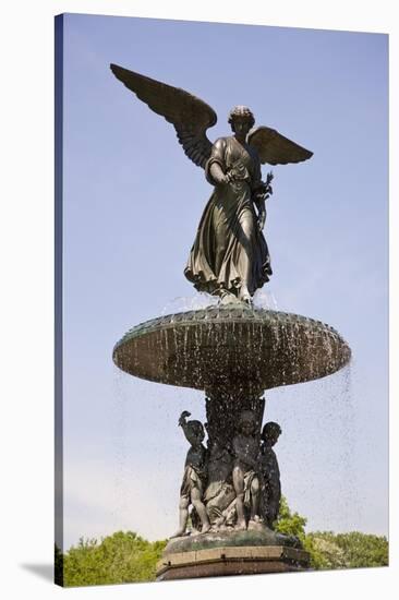 Angel of the Waters at the Bethesda Terrace in the Mid Park Quadrant in Central Park-null-Stretched Canvas