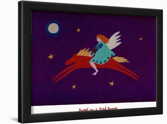 Angel on a Red Horse-Sharon McCullough-Lamina Framed Art Print