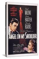 Angel on My Shoulder, from Left: Paul Muni, Claude Rains, Anne Baxter, 1946-null-Stretched Canvas