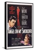 Angel on My Shoulder, from Left: Paul Muni, Claude Rains, Anne Baxter, 1946-null-Framed Stretched Canvas
