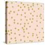 Angel Pink Golden Round Confetti-Tina Lavoie-Stretched Canvas