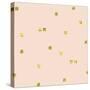 Angel Pink Golden Squares Confetti-Tina Lavoie-Stretched Canvas