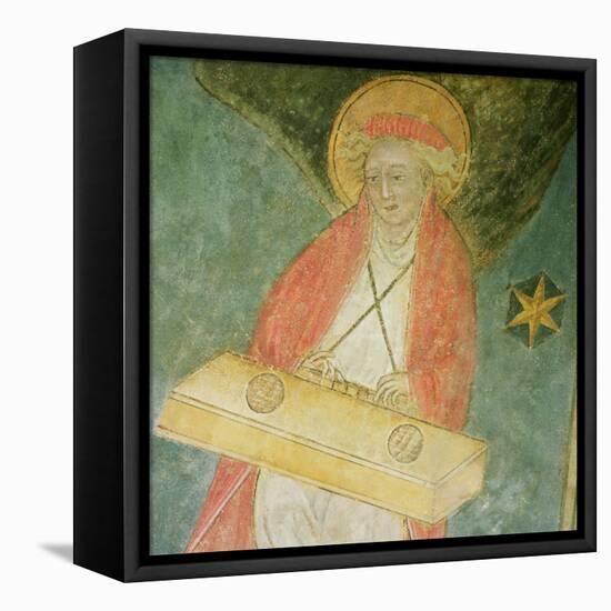 Angel Playing a Clavichord, Detail from the Vault of the Crypt-null-Framed Stretched Canvas