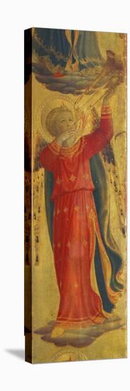 Angel Playing a Trumpet, Detail from the Linaiuoli Triptych, 1433-Fra Angelico-Stretched Canvas