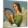 Angel Playing Harp-null-Mounted Giclee Print