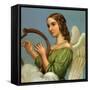 Angel Playing Harp-null-Framed Stretched Canvas