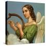 Angel Playing Harp-null-Stretched Canvas