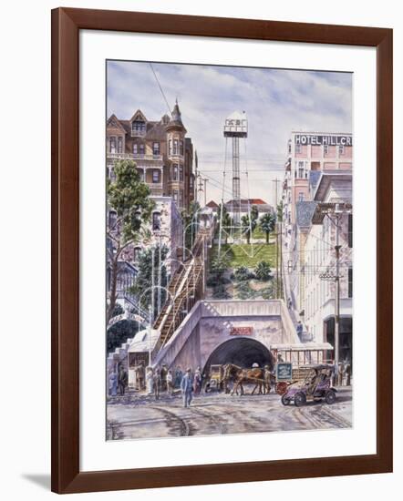 Angel's Flight, Ca. 1906-Stanton Manolakas-Framed Giclee Print