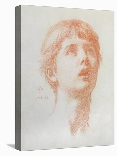 Angel's Head - Study for the Mosaic in St Paul's, 1882-Edward John Poynter-Stretched Canvas