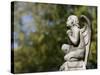 Angel Sculpture at Pere Lachaise Cemetery, Paris, Ile De France, France, Europe-Godong-Stretched Canvas