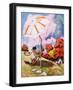 Angel Sits In Field Painting A Buccolic Scene-Life-Framed Art Print