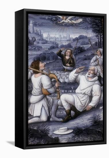 Angel Summoning the Shepherds to the Nativity, 16th Century-null-Framed Stretched Canvas