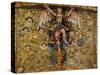Angel Surrounded by Sun, Moon and Cherubs-null-Stretched Canvas