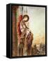 Angel Traveller (W/C)-Gustave Moreau-Framed Stretched Canvas