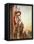 Angel Traveller (W/C)-Gustave Moreau-Framed Stretched Canvas