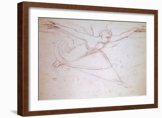 Angel Walking, Drawing-William Blake-Framed Giclee Print