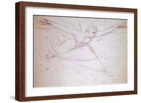 Angel Walking, Drawing-William Blake-Framed Giclee Print