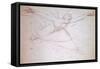 Angel Walking, Drawing-William Blake-Framed Stretched Canvas