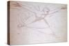 Angel Walking, Drawing-William Blake-Stretched Canvas