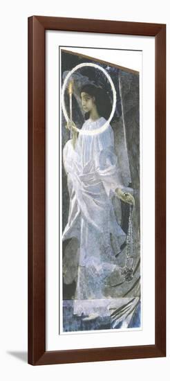 Angel with a Candle, 1887-Mikhail Aleksandrovich Vrubel-Framed Premium Giclee Print