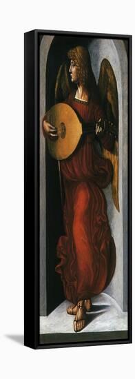 Angel with a Lute-Leonardo da Vinci-Framed Stretched Canvas