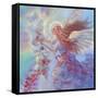 Angel with Flower Garland-Judy Mastrangelo-Framed Stretched Canvas