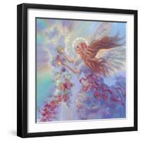 Angel with Flower Garland-Judy Mastrangelo-Framed Giclee Print