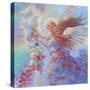 Angel with Flower Garland-Judy Mastrangelo-Stretched Canvas