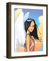 Angel With FLower-Harry Briggs-Framed Giclee Print