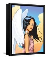 Angel With FLower-Harry Briggs-Framed Stretched Canvas