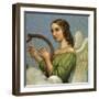 Angel with Harp-null-Framed Giclee Print