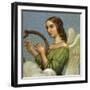 Angel with Harp-null-Framed Giclee Print