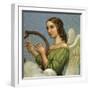 Angel with Harp-null-Framed Giclee Print