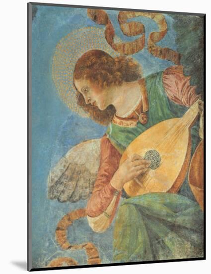 Angel with Lute-Melozzo da Forlí-Mounted Art Print