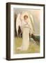 Angel with Palm Frond-null-Framed Art Print