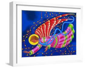 Angel with red wings-Jane Tattersfield-Framed Giclee Print