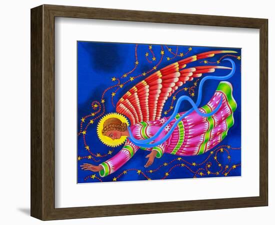 Angel with red wings-Jane Tattersfield-Framed Giclee Print