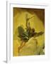 Angel with Sword and Shield, from the Fall of the Rebel Angels, Fresco, Grand Staircase (Detail)-Giambattista Tiepolo-Framed Giclee Print