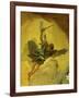 Angel with Sword and Shield, from the Fall of the Rebel Angels, Fresco, Grand Staircase (Detail)-Giambattista Tiepolo-Framed Giclee Print