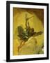 Angel with Sword and Shield, from the Fall of the Rebel Angels, Fresco, Grand Staircase (Detail)-Giambattista Tiepolo-Framed Giclee Print