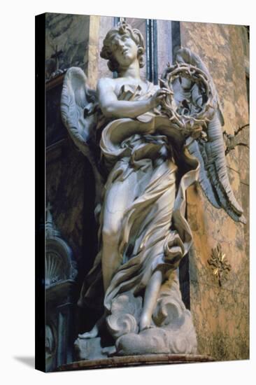 Angel with the Crown of Thorns, 1667-1669-Gian Lorenzo Bernini-Stretched Canvas