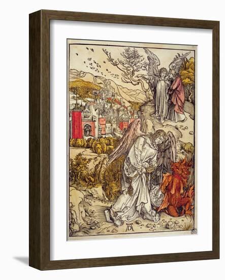 Angel with the Key of the Abyss, 1498-Albrecht Dürer-Framed Giclee Print