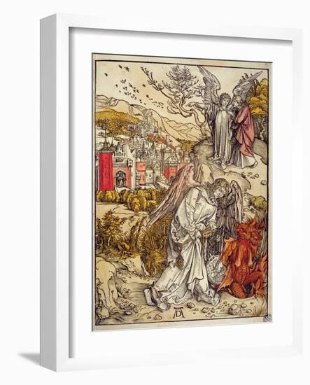 Angel with the Key of the Abyss, 1498-Albrecht Dürer-Framed Giclee Print