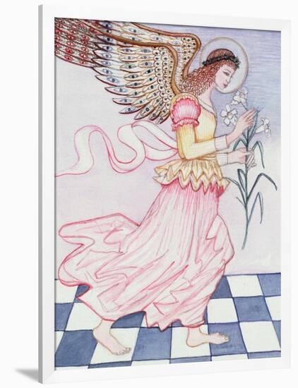 Angel with Tiger Lily, 1995-Gillian Lawson-Framed Giclee Print