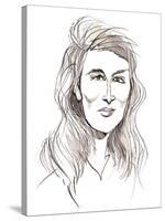 Angela Carter, English novelist and journalist; caricature-Neale Osborne-Stretched Canvas