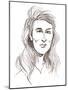 Angela Carter, English novelist and journalist; caricature-Neale Osborne-Mounted Giclee Print