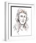 Angela Carter, English novelist and journalist; caricature-Neale Osborne-Framed Giclee Print